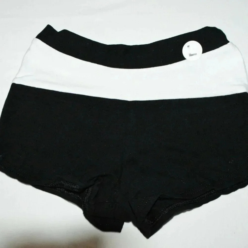 Pizzazz White Black Cheer Athletic Shorts
